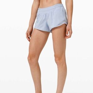 Lululemon Blue Linen Hotty Hot Shorts Low-rise 2.5in